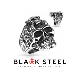 ANILLO DOBLE CALAVERA