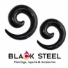 Espina espiral negra 16g-000g